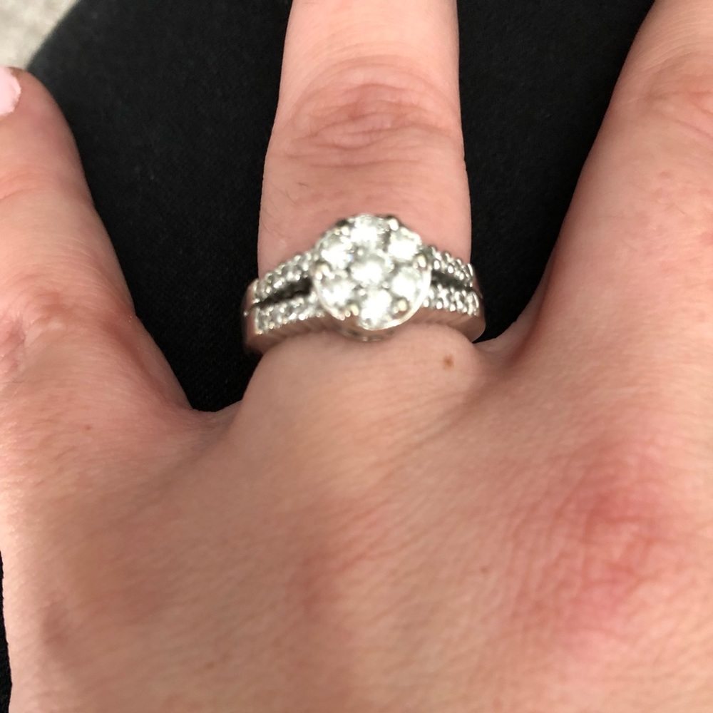 1ct 14k white gold ring